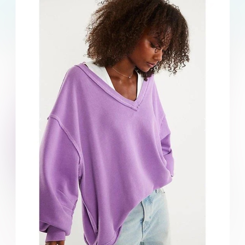 Free People Venice V Neck Sweatshirt NWT
